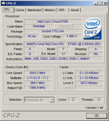 INTEL CORE 2 DUO E7500 2.93ghz